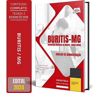 Apostila Prefeitura de Buritis MG 2024 - Auxiliar de Administração
