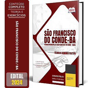 Apostila Câmara de São Francisco do Conde BA 2024 - Técnico Administrativo