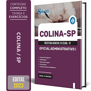 Apostila Prefeitura de Colina SP 2024 - Oficial Administrativo I