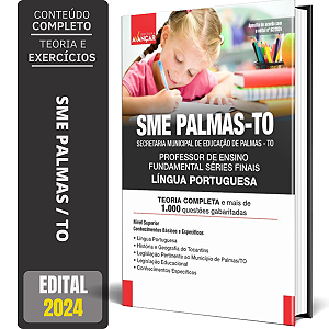 Apostila Sme Palmas To 2024- Professor Língua Portugues