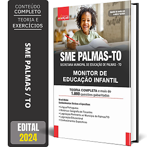 Apostila Sme Palmas To 2024 - Monitor De Educação Infantil