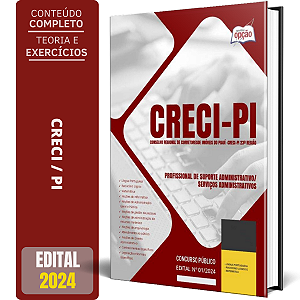Apostila CRECI PI 2024 - Profissional de Suporte Administrativo/Serviços Administrativos