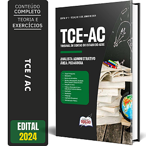 Apostila TCE AC 2024 - Analista Administrativo – Área: Pedagogia (Cargo 5)