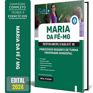 Apostila Prefeitura de Maria da Fé MG 2024 - Professor Regente de Turma - Professor Municipal