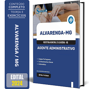 Apostila Prefeitura de Alvarenga MG 2024 - Agente Administrativo