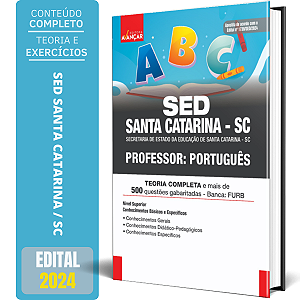 Apostila SED - SANTA CATARINA SC 2024 - PROFESSOR PORTUGUÊS