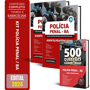 Kit Apostila Polícia Penal BA 2024 - Agente Penitenciário + Testes