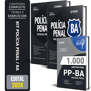 Kit Apostila + Testes Polícia Penal BA Agente Penitenciário 2024