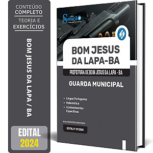 Apostila Prefeitura de Bom Jesus da Lapa BA 2024 - Guarda Municipal