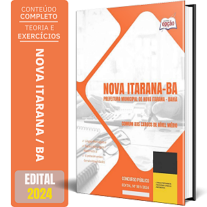 Apostila Prefeitura de Nova Itarana BA 2024 - Comum aos Cargos de Nível Médio