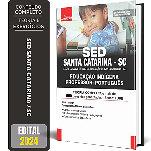 Apostila Sed Santa Catarina Sc 2024 - Indígena Professor Português