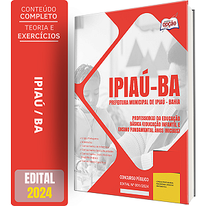 Apostila Prefeitura de Ipiaú BA 2024 - Professor(a) da Educação Básica