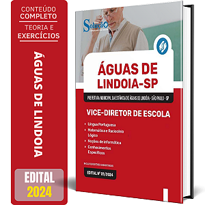 Apostila Prefeitura da Estância de Águas De Lindóia SP 2024 Vice-Diretor de Escola