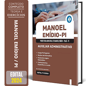 Apostila Prefeitura de Manoel Emídio PI 2024 - Auxiliar Administrativo
