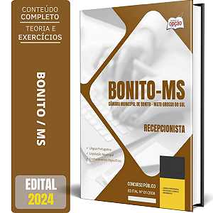 Apostila Câmara de Bonito MS 2024 - Recepcionista