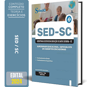 Apostila SED SC 2024 - Supervisor Educacional - Especialista em Assuntos Educacionais