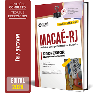 Apostila Prefeitura de Macaé RJ 2024 - Professor (Conhecimentos Básicos)