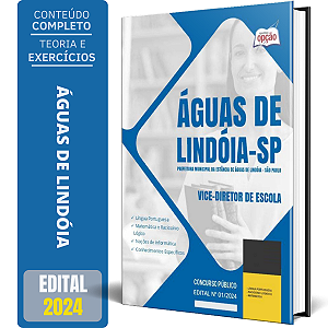 Apostila Prefeitura da Estância de Águas De Lindóia SP 2024 Vice-Diretor de Escola