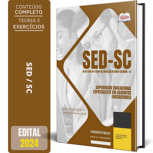 Apostila SED SC 2024 - Supervisor Educacional - Especialista Em Assuntos Educacionais