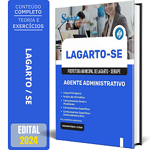 Apostila Prefeitura de Lagarto SE 2024 - Agente Administrativo