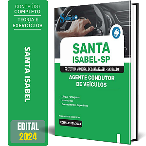 Apostila Prefeitura de Santa Isabel SP 2024 - Agente Condutor de Veículos