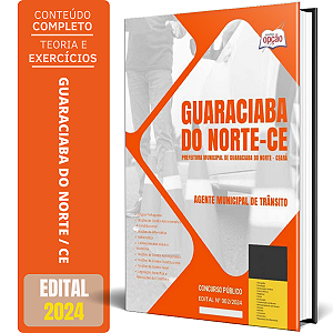 Apostila Prefeitura de Guaraciaba do Norte CE 2024 - Agente Municipal de Trânsito