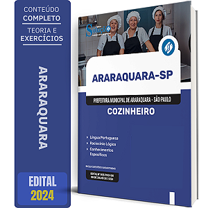 Apostila Prefeitura de Araraquara SP 2024 - Cozinheiro