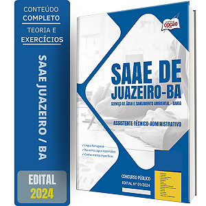 Apostila SAAE de Juazeiro BA 2024 - Assistente Técnico-Administrativo