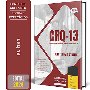 Apostila Concurso CRQ 13 2024 - Agente Administrativo