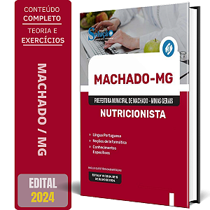 Apostila Prefeitura de Machado MG 2024 - Nutricionista