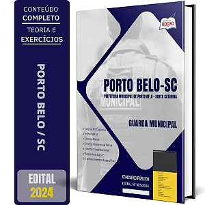 Apostila Prefeitura de Porto Belo SC 2024 - Guarda Municipal