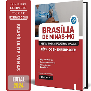 Apostila Prefeitura de Brasília de Minas MG 2024 - Técnico em Enfermagem