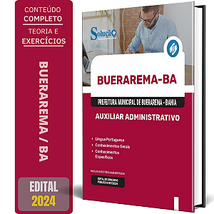 Apostila Prefeitura de Buerarema BA 2024 - Auxiliar Administrativo