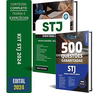 Kit Apostila STJ 2024 - Analista Cargo 1 + Caderno de Testes