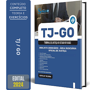 Apostila TJ GO 2024 - Analista Judiciário - Área Judiciária - Oficial de Justiça