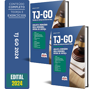 Apostila TJ GO 2024 - Analista Judiciário - Área Judiciária - Oficial de Justiça