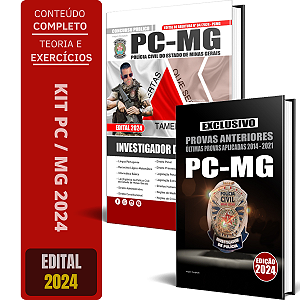 Kit Apostila PC MG 2024 - INVESTIGADOR DE POLÍCIA + Provas