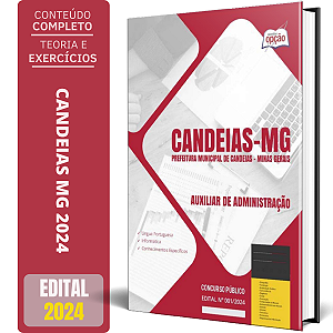 Apostila Prefeitura de Candeias MG 2024 - Auxiliar de Administração