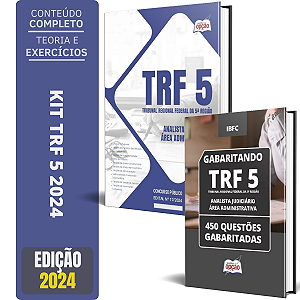 Kit Apostila TRF 5 2024 - Analista - Área Administrativa + Testes