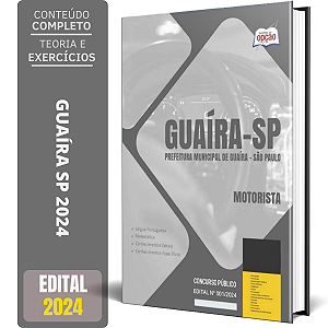 Apostila Prefeitura de Guaíra SP 2024 - Motorista