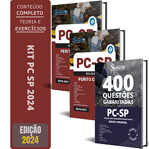 Kit Apostila Concurso PC SP 2024 - Perito Criminal + Caderno de Testes