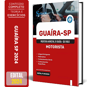 Apostila Prefeitura de Guaíra SP 2024 - Motorista