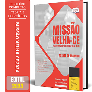 Apostila Prefeitura de Missão Velha CE 2024 - Agente de Trânsito
