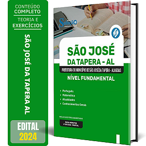 Apostila Prefeitura de São José da Tapera AL 2024 - Nível Fundamental - Comum