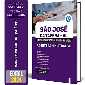 Apostila Prefeitura de São José da Tapera AL 2024 - Agente Administrativo