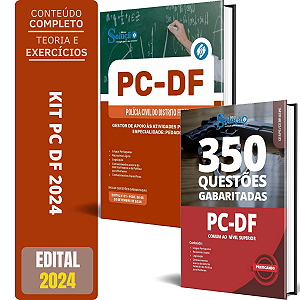 Kit Apostila PC DF 2024 - Gestor de Apoio - Pedagogo + Testes
