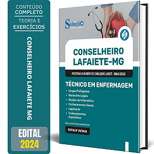 Apostila Prefeitura de Conselheiro Lafaiete MG 2024 - Técnico em Enfermagem