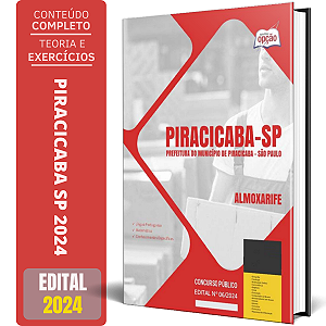 Apostila Prefeitura de Piracicaba SP 2024 - Almoxarife