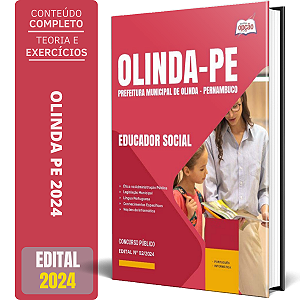 Apostila Prefeitura de Olinda PE 2024 - Educador Social