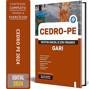 Apostila Prefeitura de Cedro PE 2024 - Gari